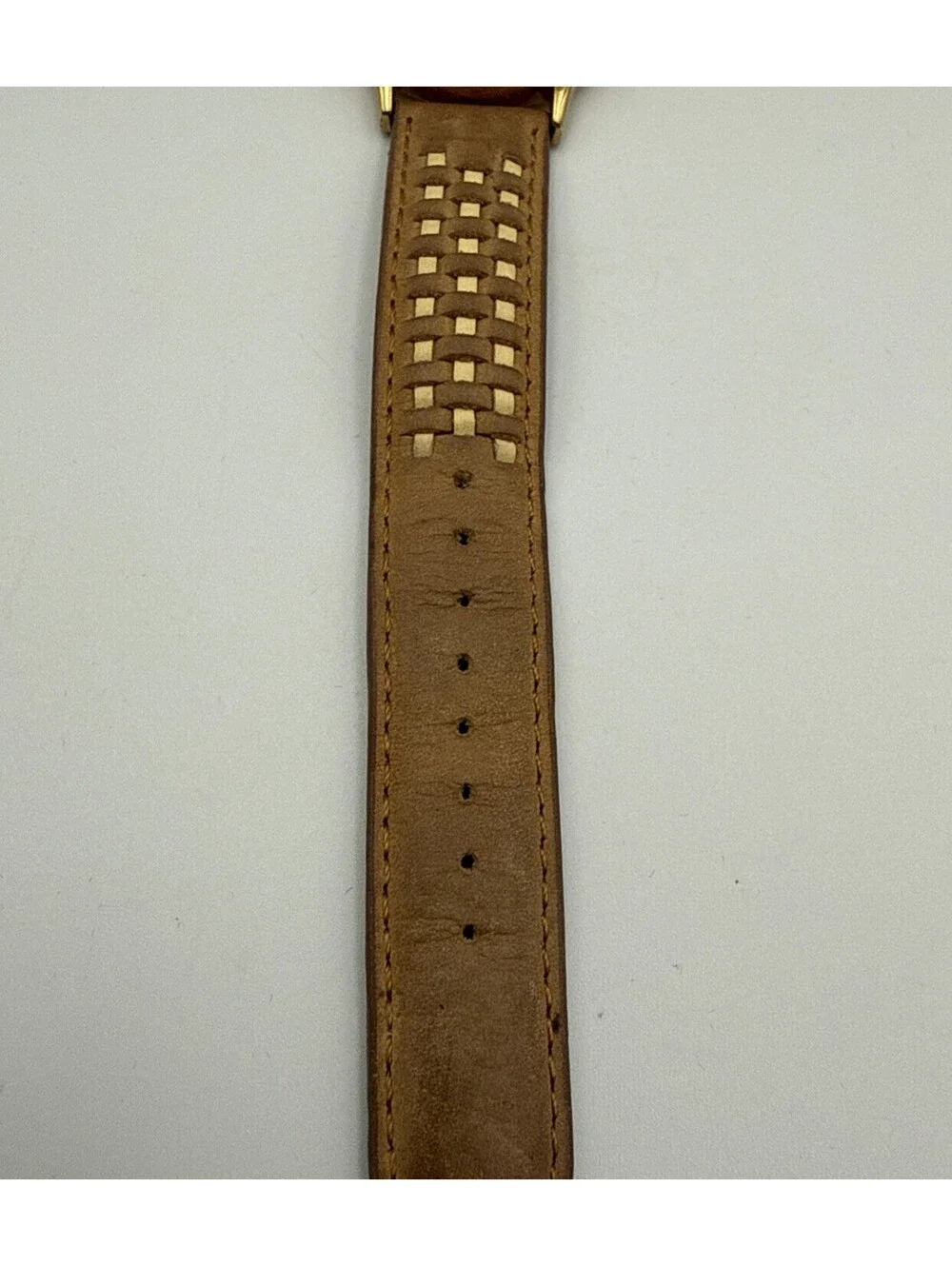 Camrose & Kross JBK Collection Gold Tone Crystal Bezel Brown Leather Seiko Watch